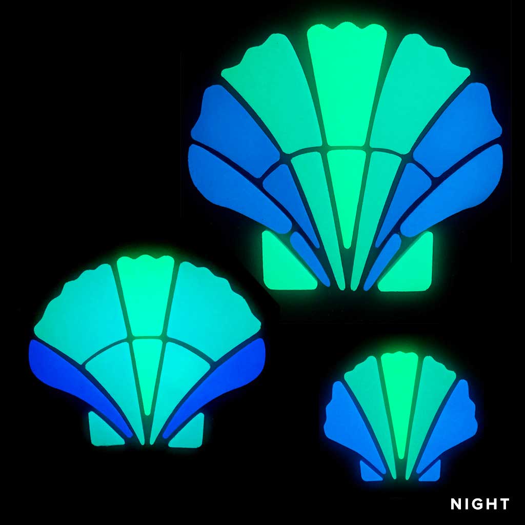 Scallop Shell Family Glow in the Dark Swimming Pool Mosaics