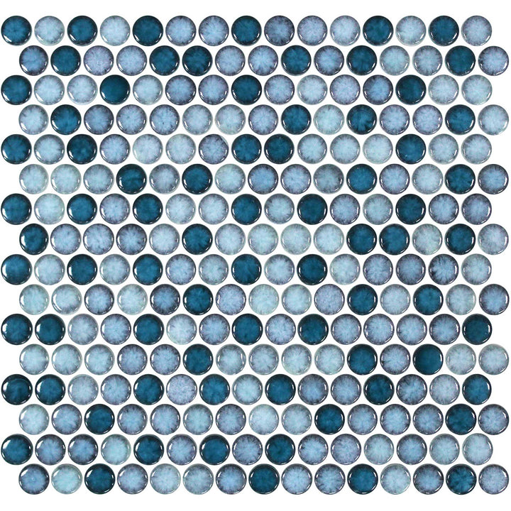 Sea Breeze AT-SP-SB-PR Penny Round Glass Pool Tile