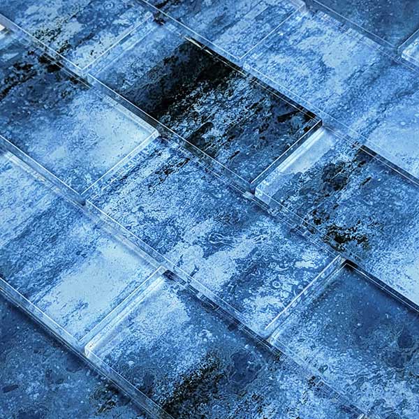 Shadow Blue Subway 2x4 Swimming Pool Glass TIle