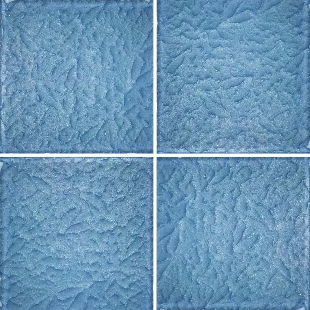 Ocean Waves Steel Blue 6x6 Glass Pool Tile