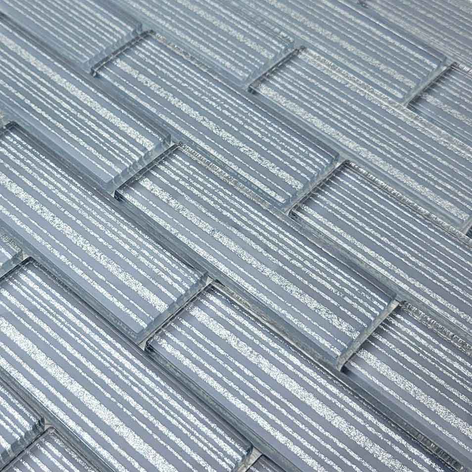 Summit Gray Subway Glass Pool Tile