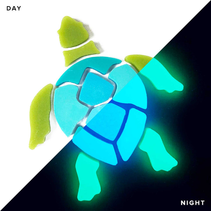 Swimming Turtle Medium Glow in the Dark Pool Mosaic