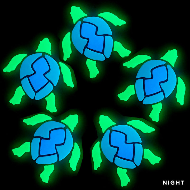 Swimming Turtles 5 Pack Glow in the Dark Pool Mosaics Night Time