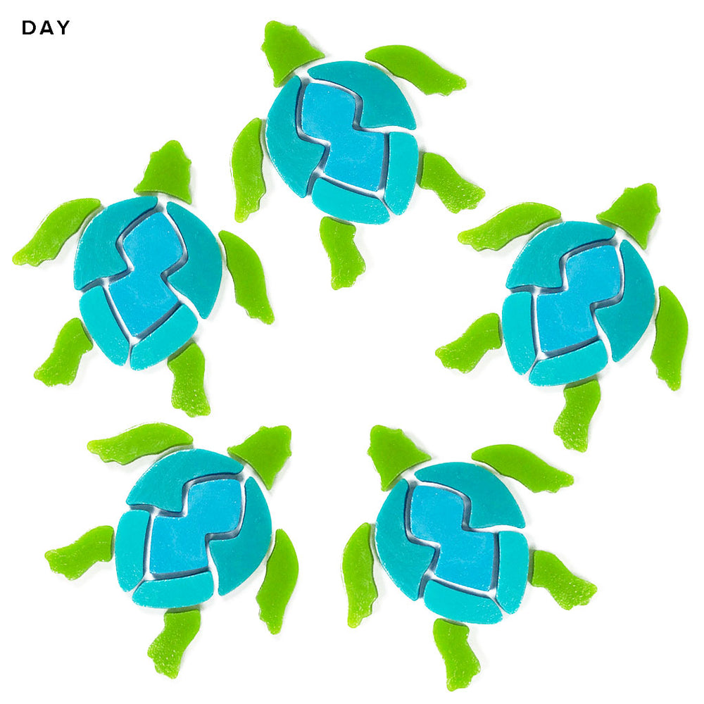 Swimming Turtles 5 Pack Glow in the Dark Pool Mosaics