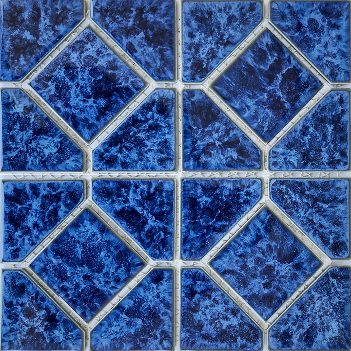 Opal Blue 6" x 6" Akron Porcelain Pool Tile