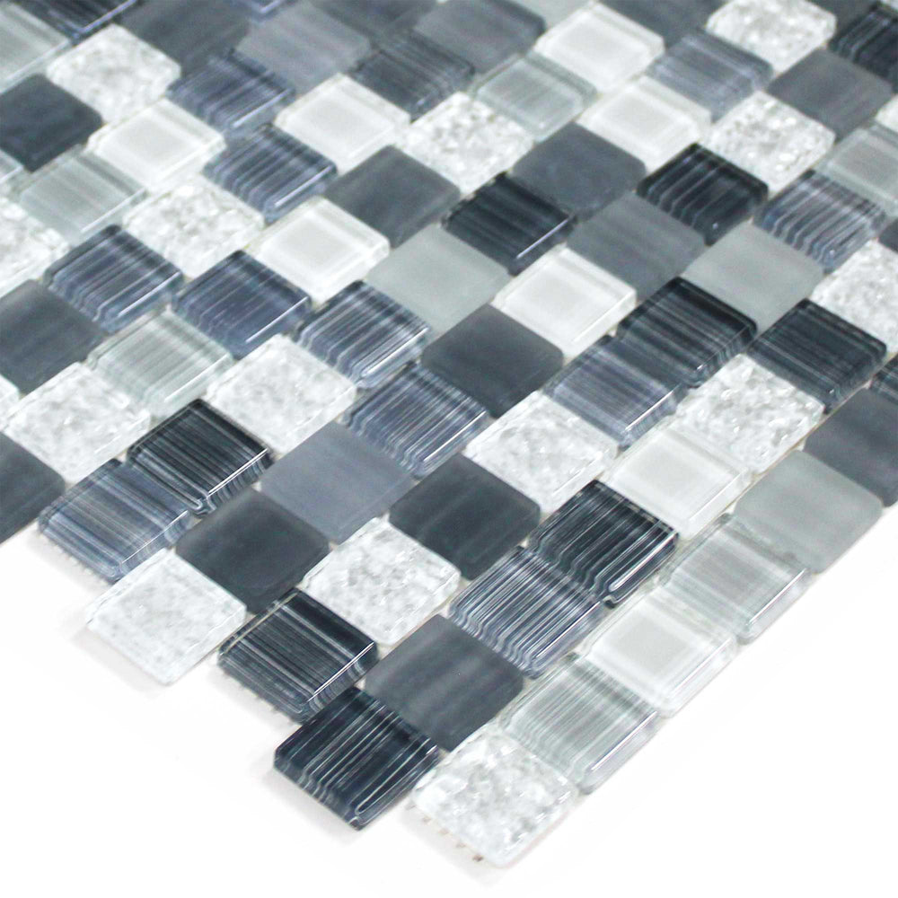 Triton Gray AT-SP-TR-11 1x1 Glass Tile