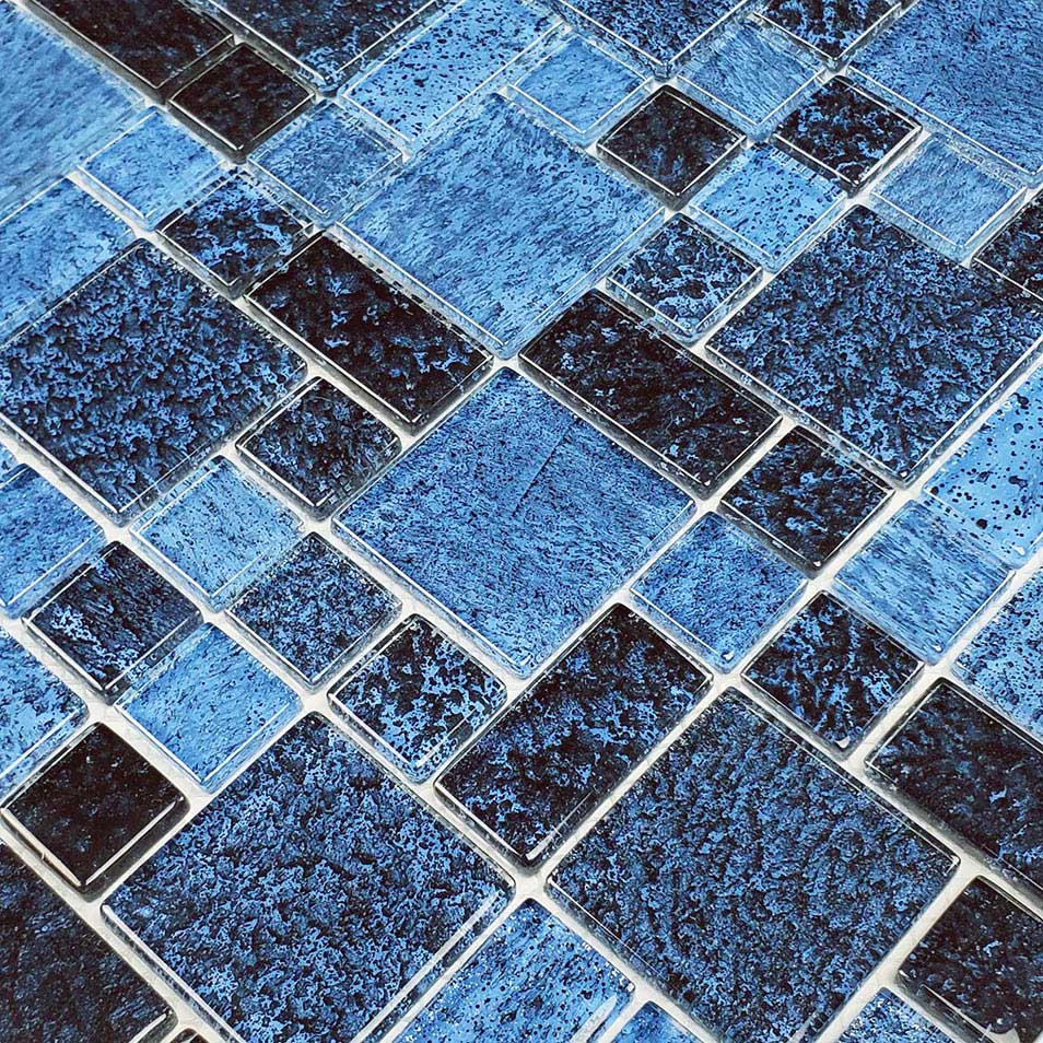 Twilight Azure Mixed Glass Tile