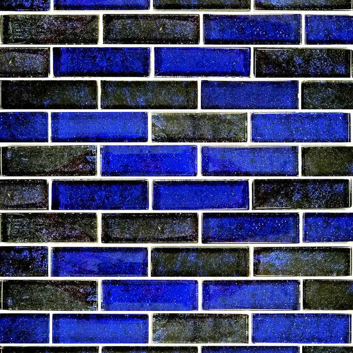 Twilight Cobalt Blue 1x3 Glass Tile