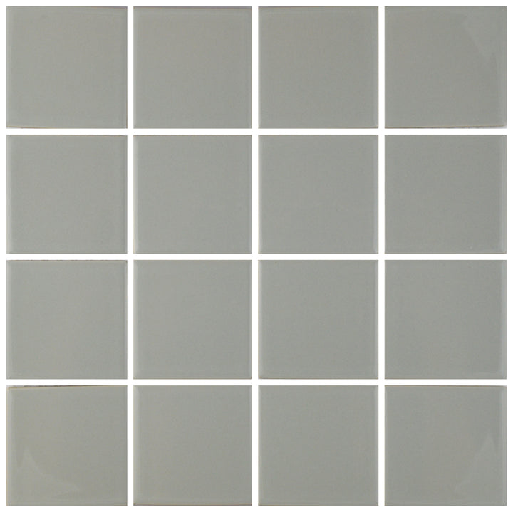 Gray 3" x 3" Porcelain Pool Tile