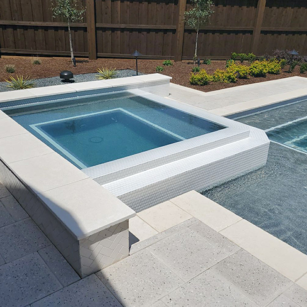 White 1" x 1" Porcelain Pool Tile – AquaTiles