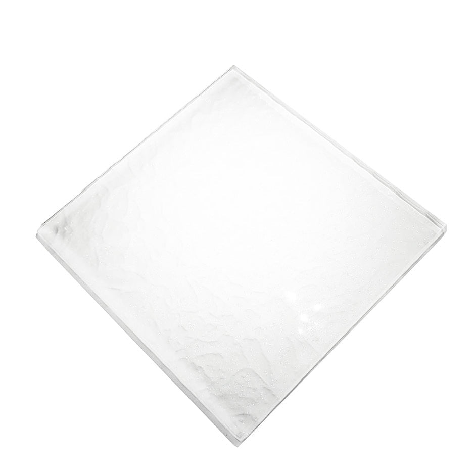 White 6x6 Glass Pool Tile