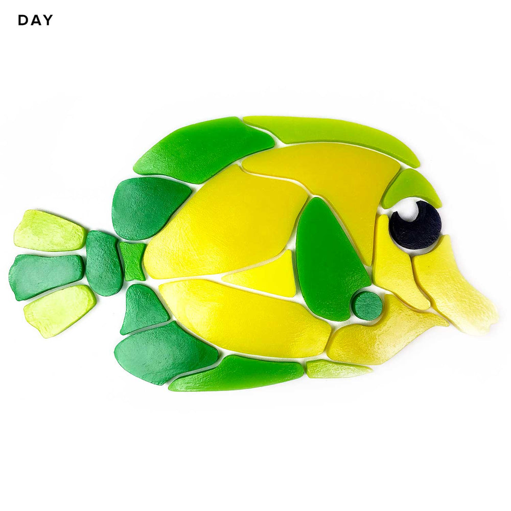 Yellow Tang Glow in the Dark Pool Mosaic