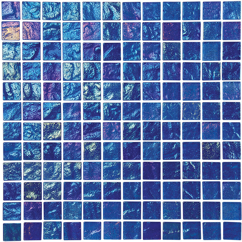Blue Lightwave 1" x 1" Glass Tile